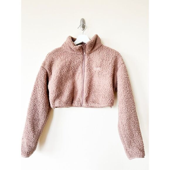 SKIMS Teddy High Pile Fleece Crop Zip Jacket - Picture 3 of 6